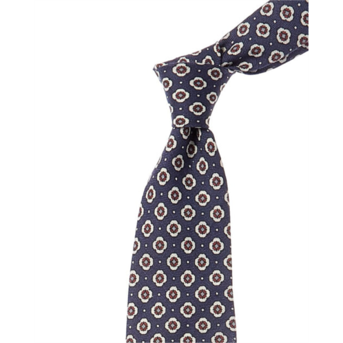 Brooks Brothers navy petal dot linen & silk-blend tie