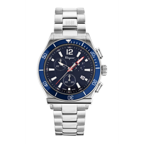 Salvatore Ferragamo ferragamo mens 44mm blue quartz watch