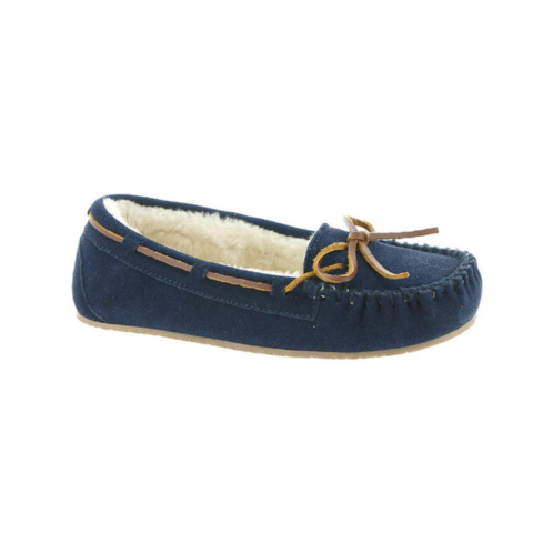 Minnetonka lodge trapper womens suede faux fur lined moccasins