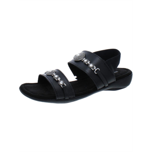 Minnetonka sabine womens leather ankle strap wedge sandals