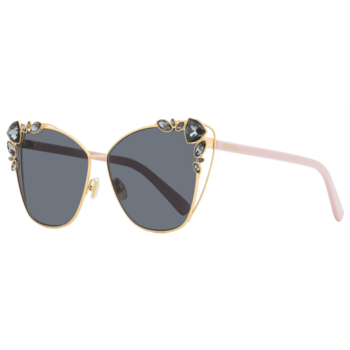 Jimmy Choo womens 25th anniversary sunglasses kyla ddbir gold-copper 61mm