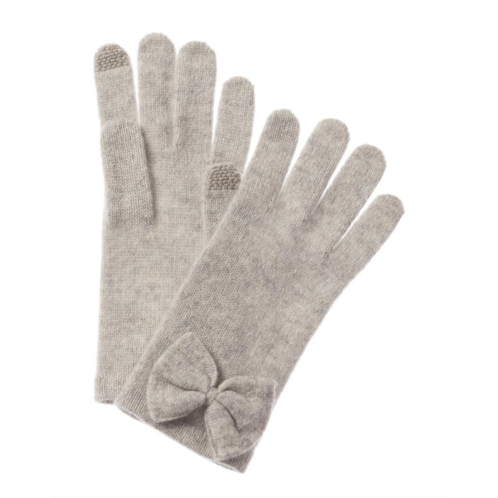 Hannah Rose herringbone trim cashmere gloves