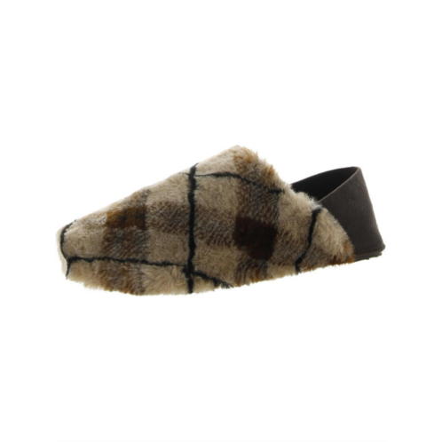 Cole Haan shearling womens faux fur slip on loafer slippers
