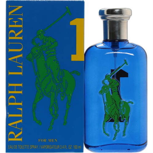 Ralph Lauren polo big pony blue #1 for menby edt spray 3.4 oz