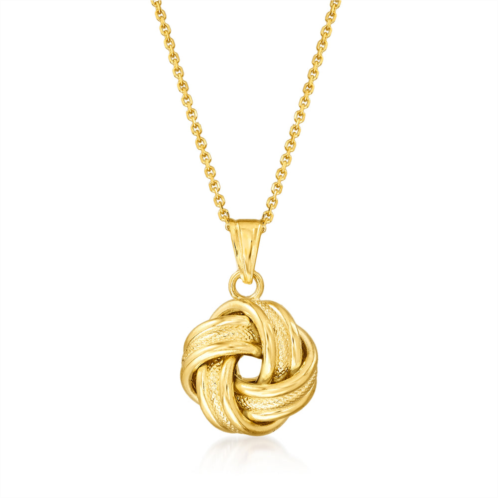 Ross-Simons 14kt yellow gold love knot pendant necklace