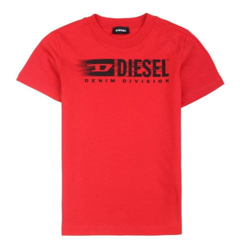 Diesel red logo print t-shirt