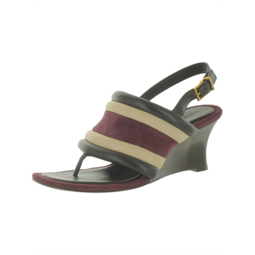 Tory Burch puffy wedge womens leather thong wedge sandals
