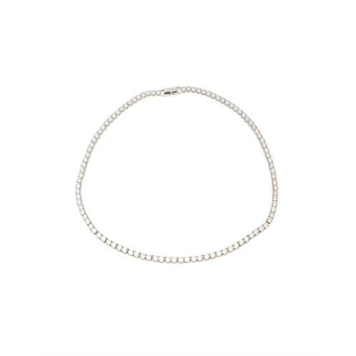 Swarovski matrix tennis necklace in silver metal