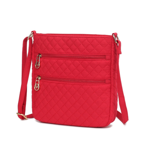 MKF Collection by Mia k. lainey solid quilted cotton womens crossbody by mia k