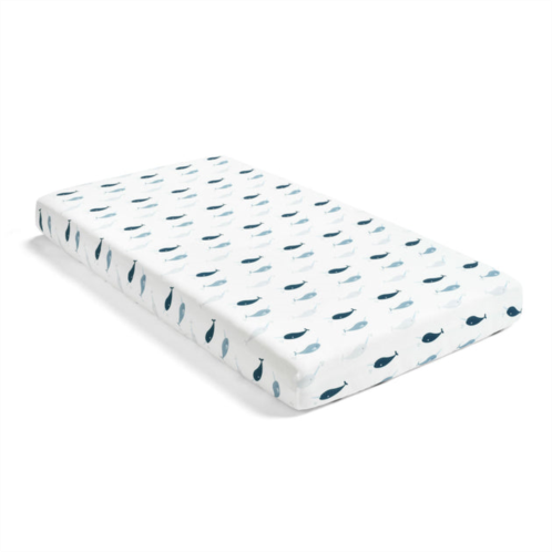Hello Spud narwhal organic cotton fitted crib sheet single