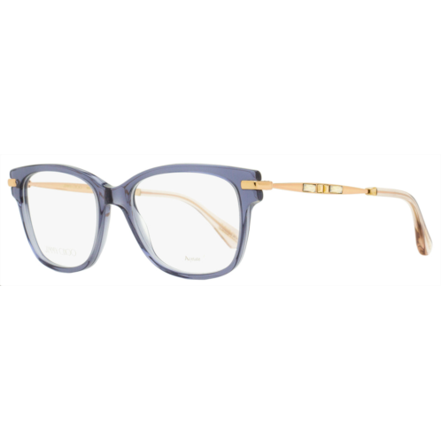 Jimmy Choo womens rectangular eyeglasses jc181 14i blue/gold copper 51mm