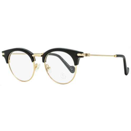 Moncler womens eyeglasses ml5020 001 shiny black/gold 47mm