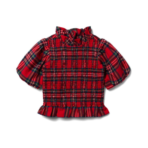 Janie and Jack the tartan holiday smocked top
