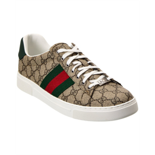 Gucci ace web gg supreme canvas & leather sneaker
