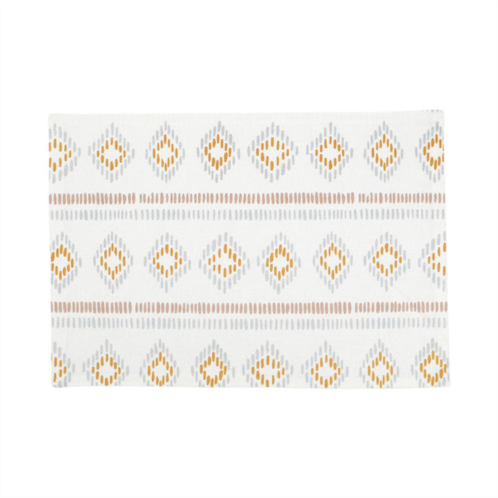 VIETRI bohemian linens beige/gray reversible placemats - set of 4
