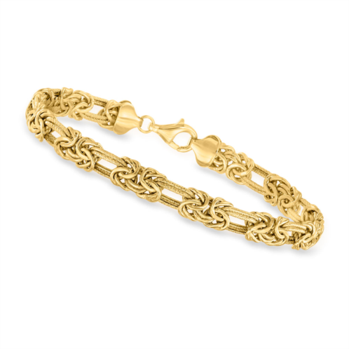Canaria Fine Jewelry canaria 10kt yellow gold flat modified byzantine bracelet