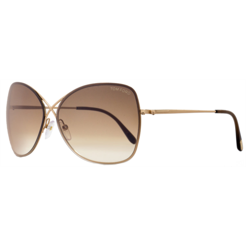 Tom Ford womens butterfly sunglasses tf250 colette 28f rose gold 63mm
