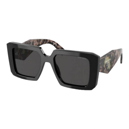 Prada womens pr 23ys 1ab5s0 black frame dark grey lens sunglasses