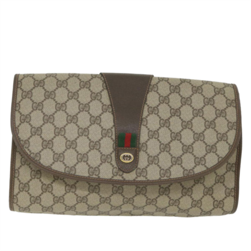 Gucci ophidia canvas clutch bag (pre-owned)