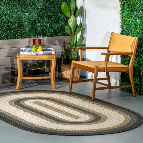 NuLOOM gwyneth braided borders indoor/outdoor area rug