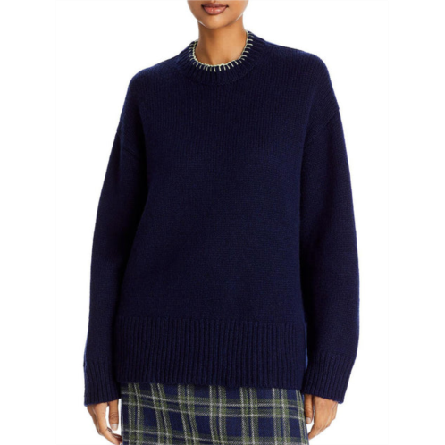 Lafayette 148 New York womens cashmere blend chunky crewneck sweater