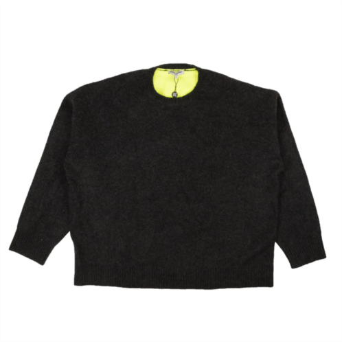 Opening Ceremony neon green color block cashmere sweater