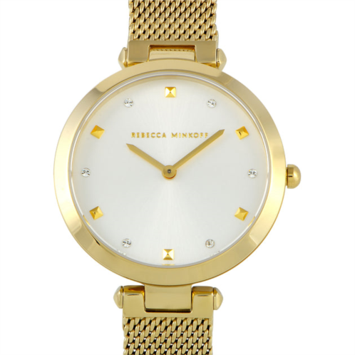 Rebecca Minkoff nina gold-tone mesh bracelet watch 2200300