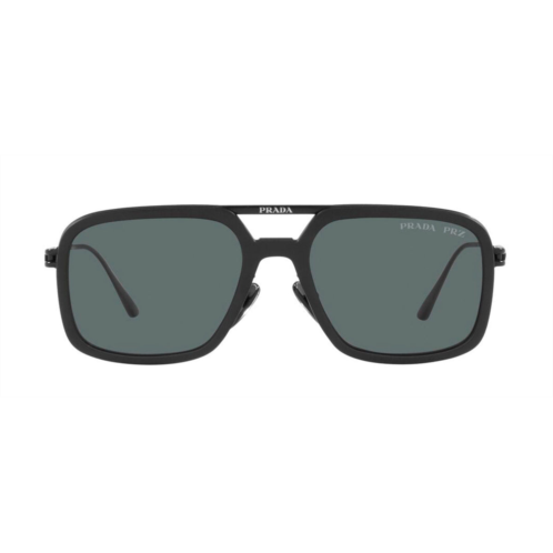 Prada pr 57zs 1bo5z1 navigator polarized sunglasses