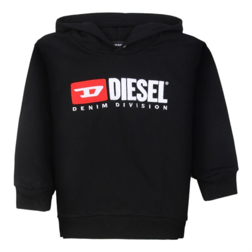 Diesel black logo hooded sweatshirt