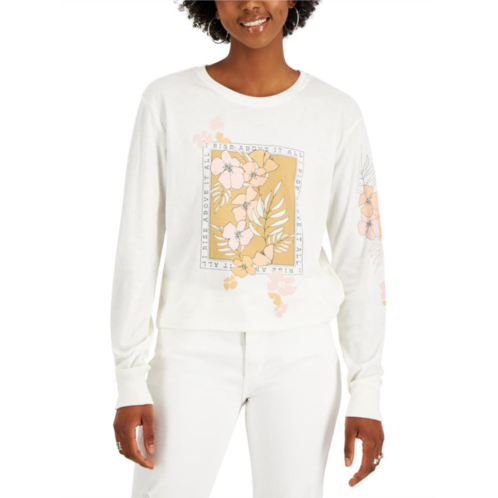 Love Tribe rise above womens crewneck floral graphic t-shirt