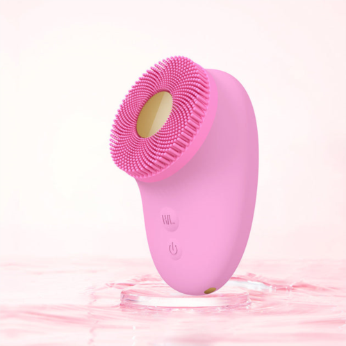 Liberex silicone facial cleansing brush + ultrasonic 24k gold core