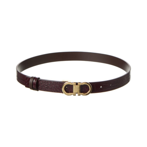 Salvatore Ferragamo ferragamo gancini reversible & adjustable leather belt