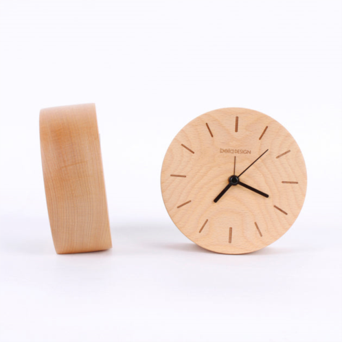 The Decent Living beech wood tabletop clock - line