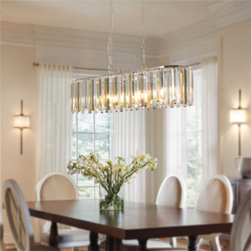 Simplie Fun modern oval crystal ceiling chandelier luxury home decor light fixture