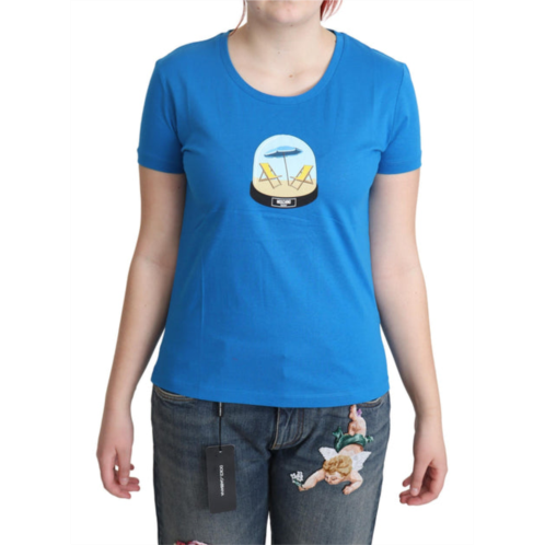 Moschino printed cotton short sleeves tops womens t-shirt