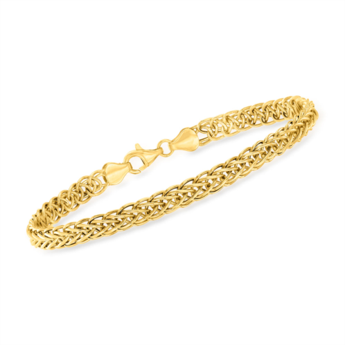 Ross-Simons 18kt yellow gold wheat-link bracelet