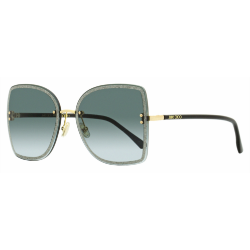 Jimmy Choo womens square sunglasses leti 2m29o black/gold 62mm