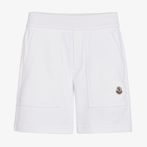 Moncler white logo shorts