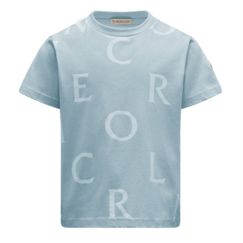 Moncler blue all over print t-shirt