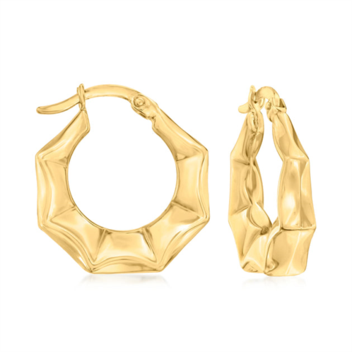 Ross-Simons 14kt yellow gold geometric hoop earrings