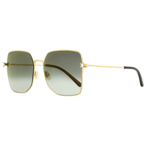 Jimmy Choo womens square sunglasses trisha/g/sk j5gfq gold/black 58mm
