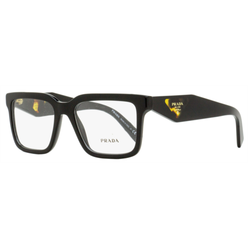 Prada mens rectangular eyeglasses vpr 10y 1ab-1o1 black 52mm