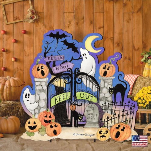 Designocracy keep out halloween wall and door d?cor by susan winget
