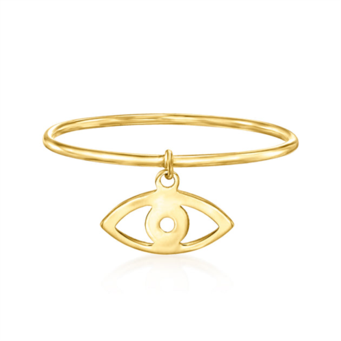 RS Pure by ross-simons italian 14kt yellow gold evil eye charm ring