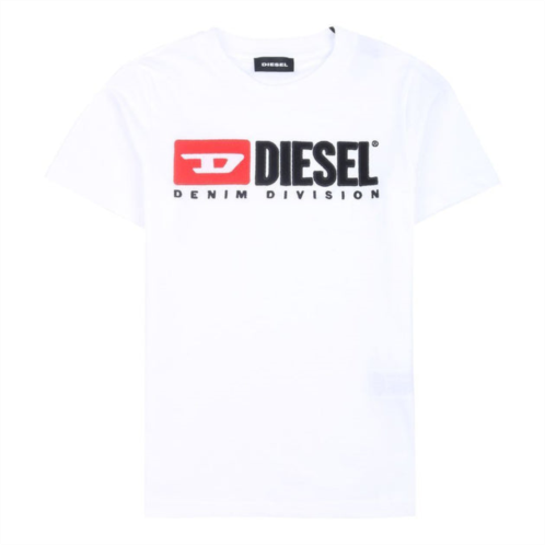 Diesel white embroidered logo t-shirt