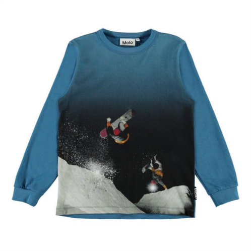 Molo blue snowboarders t-shirt