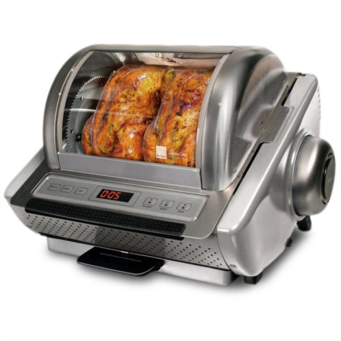 Ronco ez-store rotisserie oven, large capacity (15lbs) countertop oven, multi-purpose basket for versatile cooking