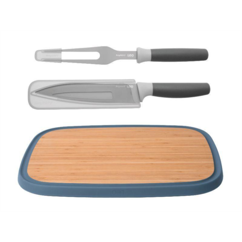 BergHOFF leo 3pc complete carving set with cutting board