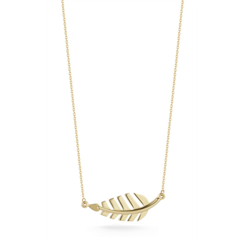 Ember Fine Jewelry 14k gold leaf necklace
