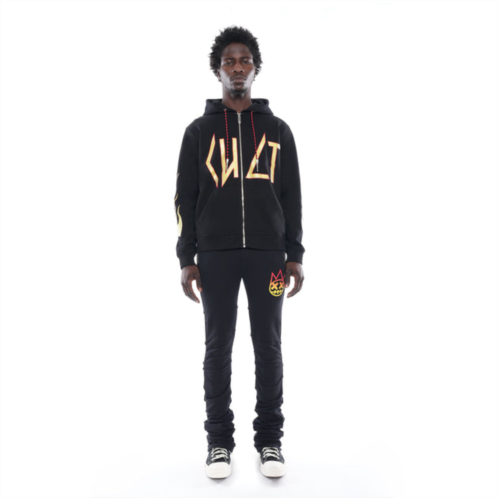 Cult of Individuality-Men zip hooded sweatshirt in black